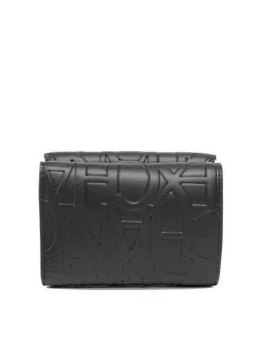 Portefeuille Armani Exchange Noir Femme Matelassé Logo A|X Neuf Luxe Authentique - Image 2