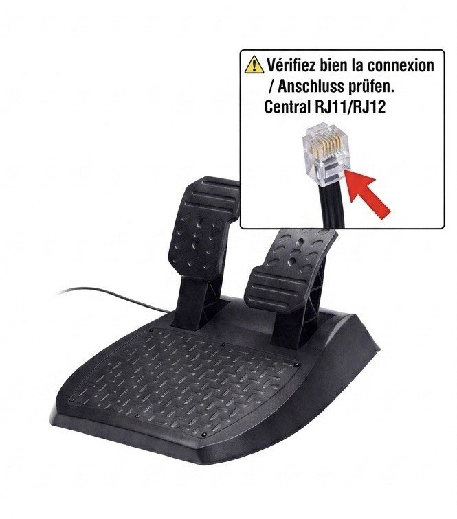 Pédalier Thrustmaster Original - Compatible T150, TMX, T80, Ferrari 458 Neuf