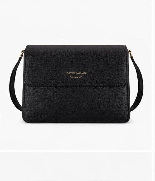 Sac bandoulière Emporio Armani cuir noir Y3B152 femme luxe élégant crossbody