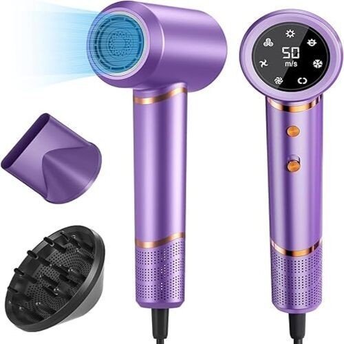 Sèche-Cheveux Ionique Professionnel 1400W | Haute Vitesse 110 000 RPM | Séchage - Image 3