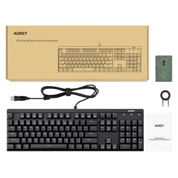Clavier Gaming Mécanique AUKEY KM-G6 RGB LED USB AZERTY Anti-Ghosting Pro