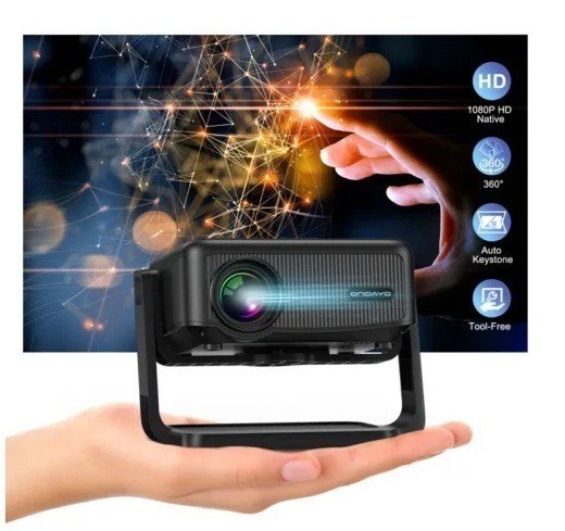 Mini Projecteur 1080P WiFi Bluetooth 4K Support Auto Keystone Portable HD