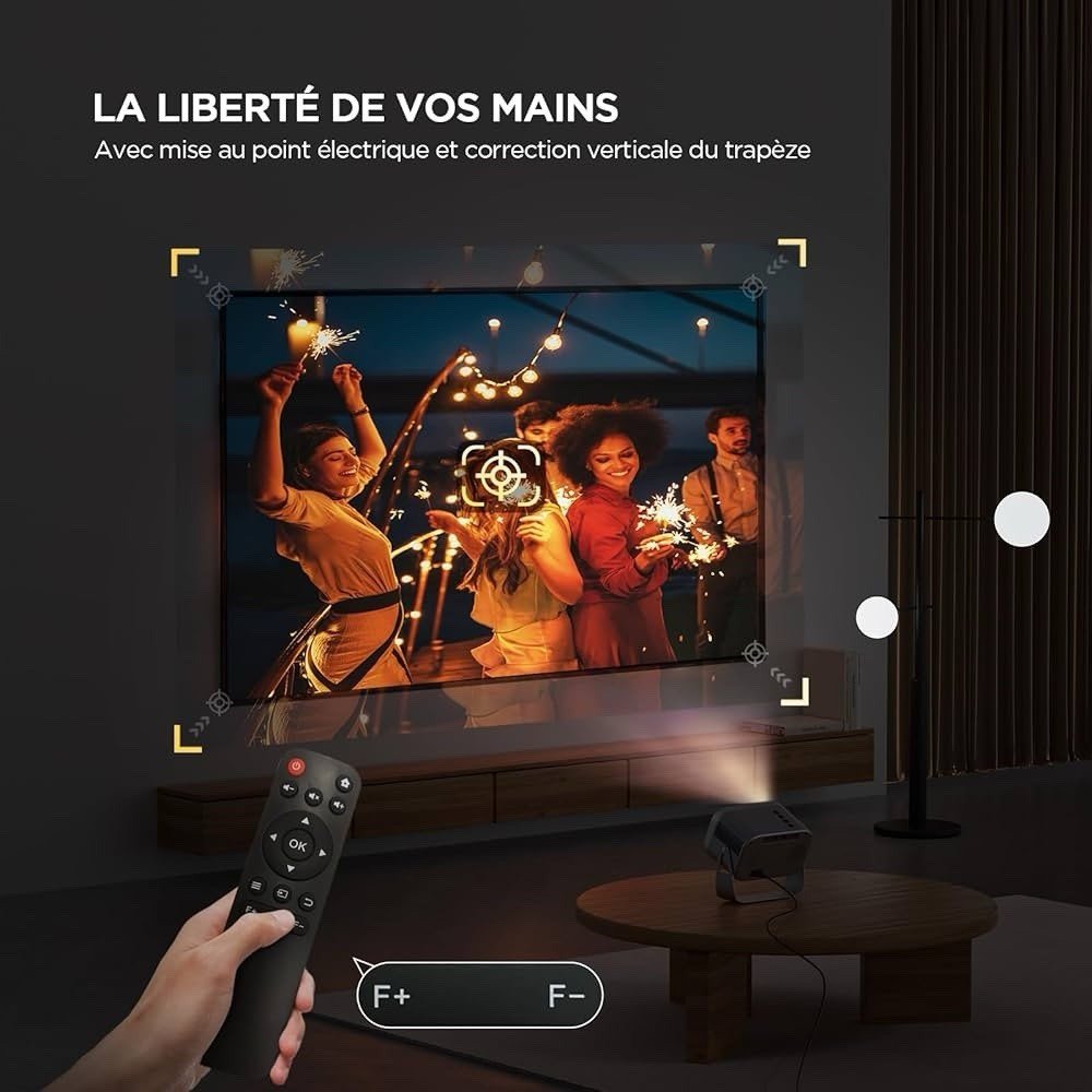 Mini Projecteur Jimveo E18 1080P Home Cinema Bluetooth Wi‑Fi Portable 360° - Image 2