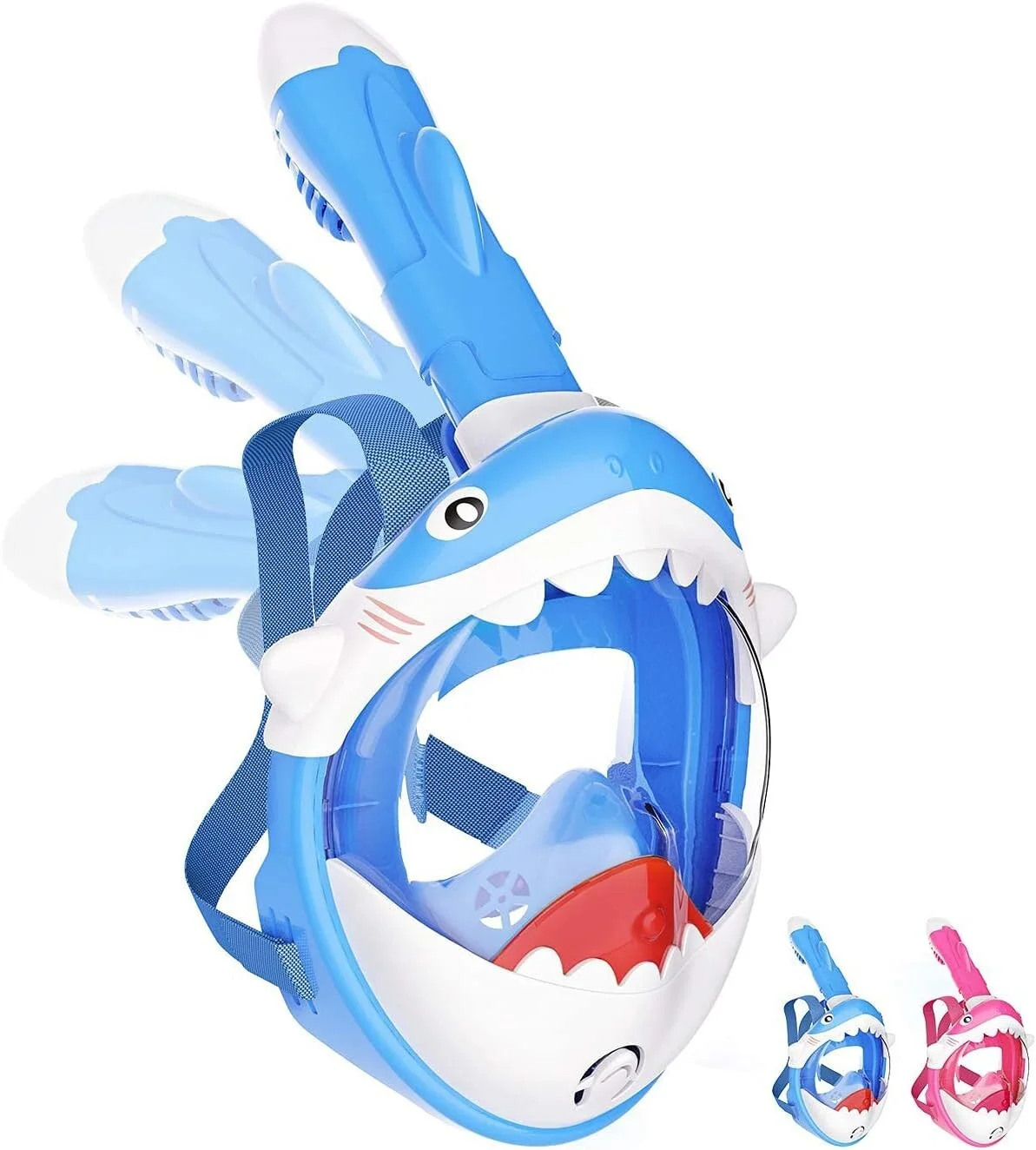 Masque de plongée｜pour enfant｜Motif requin｜180 ° de vision｜+ accessoires｜SECOOL