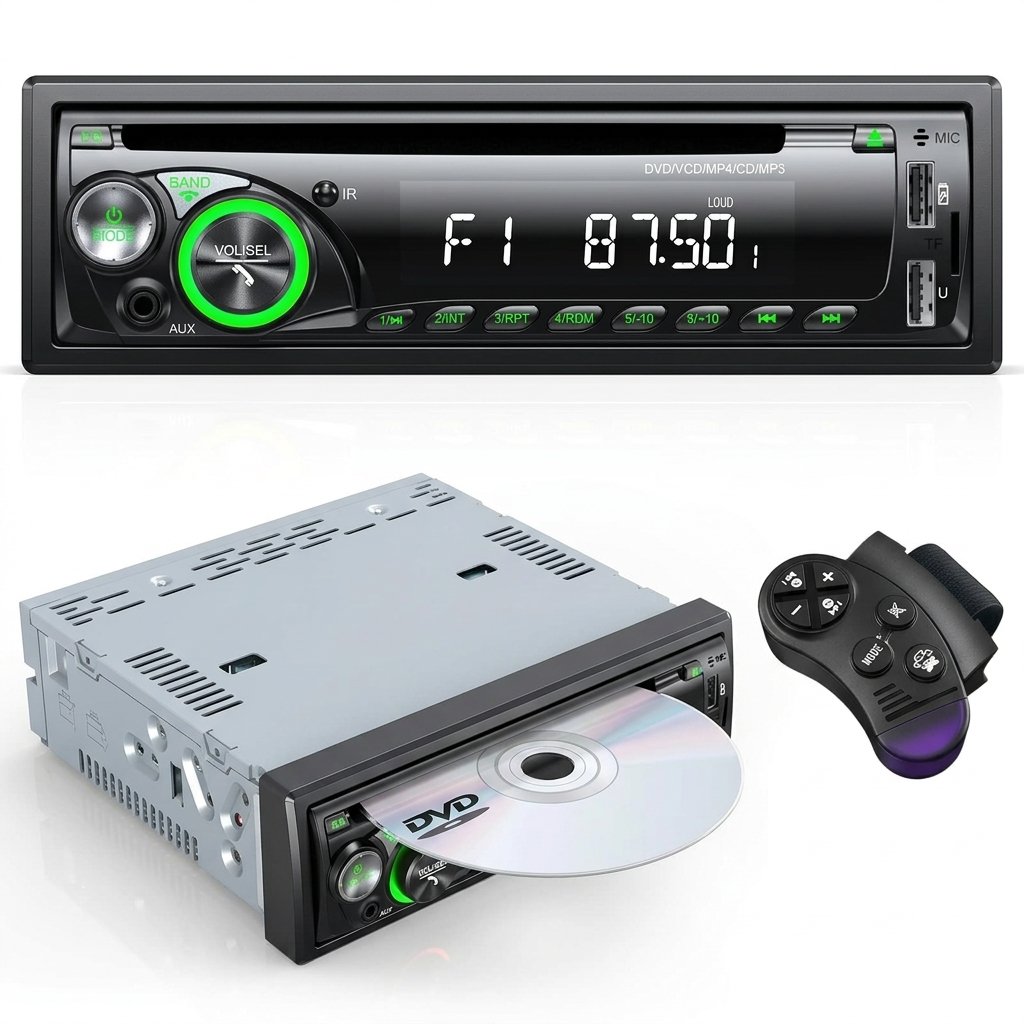 Autoradio de voiture│Chismos│MP3 Bluetooth │FM/AM │USB │SD │AUX │Affichage LED