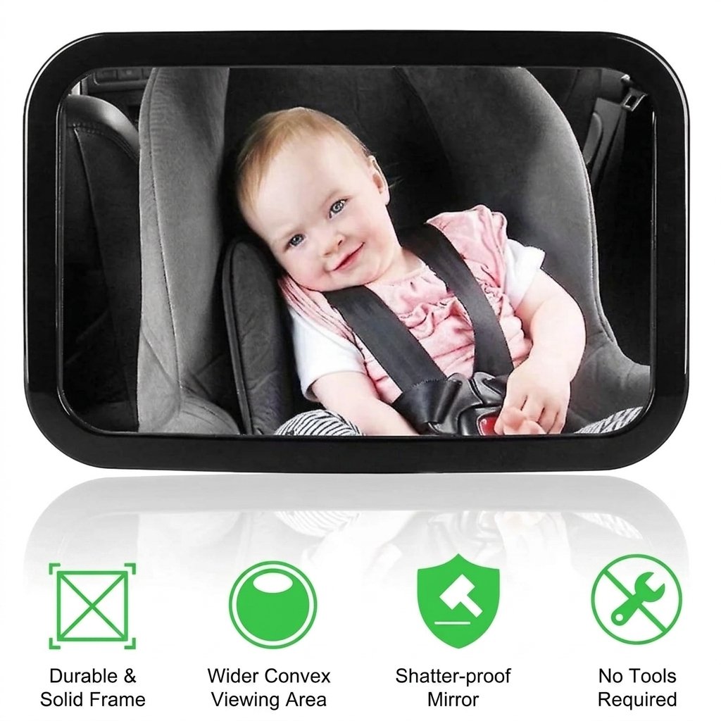 Miroir bébé voiture sécurité siège arrière rétroviseur grand angle appuie-tête