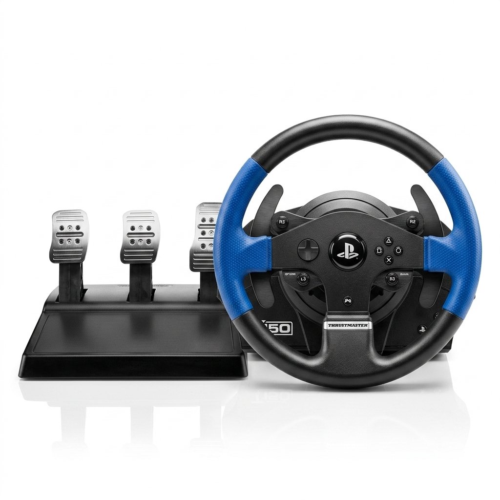 Thrustmaster T150 Pro Volant + Pédalier 3 Pédales – PS4/PS5/PC – Force Feedback