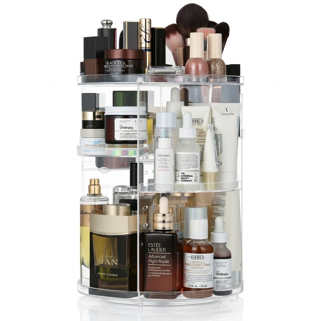 Organisateur de maquillage｜Rotatif à 360°｜Rangement｜Maquillage｜UZHNOE