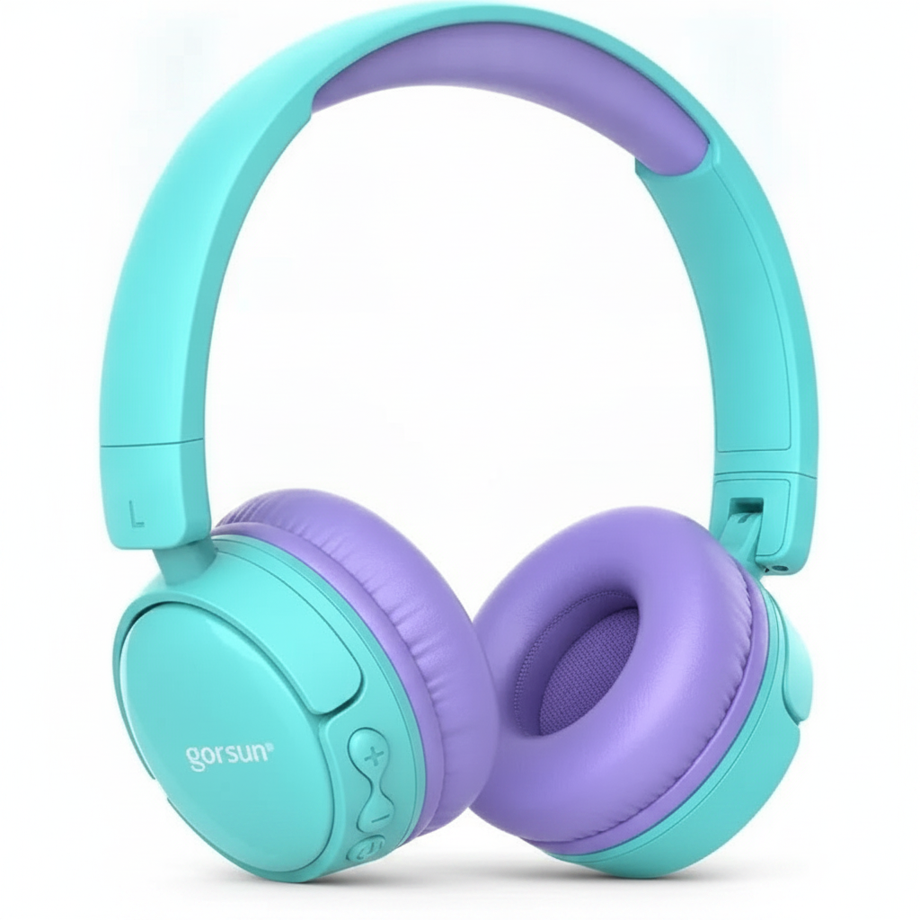 GORSUN E62 Casque Enfant Bluetooth Sans Fil Limiteur Volume 85dB Pliable