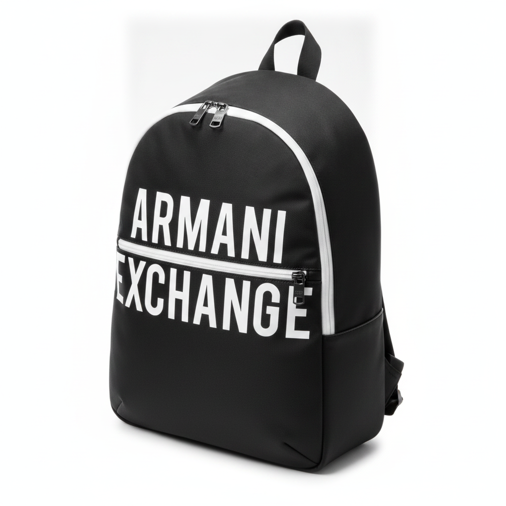 Armani Exchange Sac à Dos Homme Noir 16L Laptop 15.6 Ordinateur Backpack