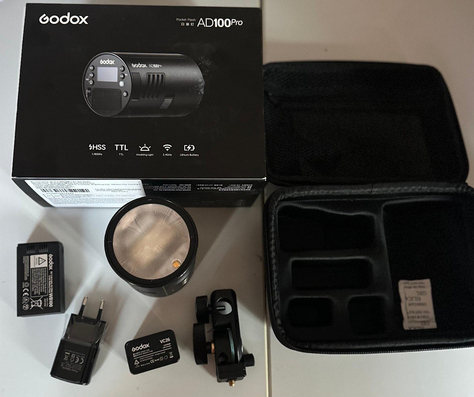 Godox AD100Pro Flash de Studio de Poche 100Ws TTL HSS 2.4G Avec Batterie & Étui – Image 4