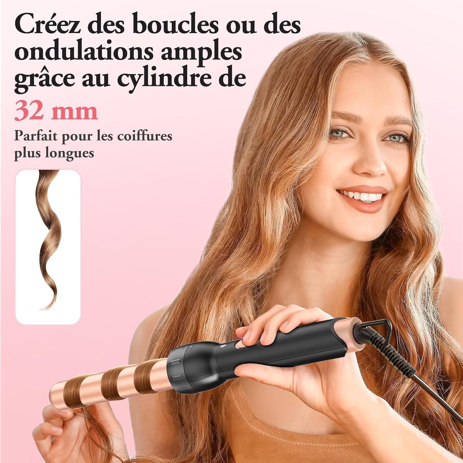 Fer à Boucler 5 en 1 BESTOPE MIX - Onduleur Cheveux Professionnel avec 5 Barille – Image 3
