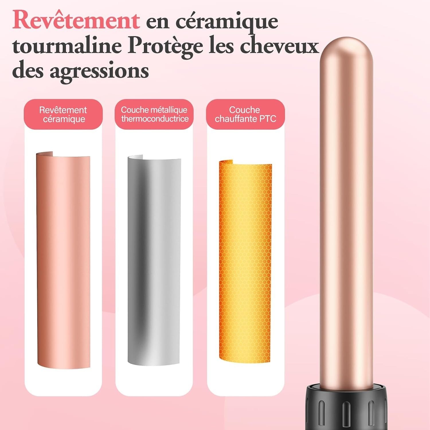 Fer à Boucler 5 en 1 BESTOPE MIX - Onduleur Cheveux Professionnel avec 5 Barille – Image 7