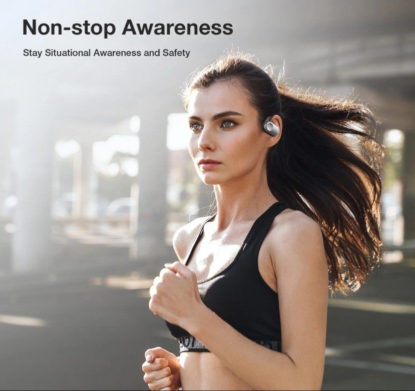 BlitzMax BM-CT1 Écouteurs sans fil Open Ear Bluetooth Oreillettes Sport 50H – Image 9