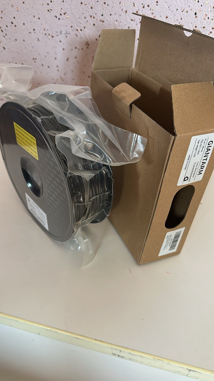 Bobine Filament PLA 1.75mm 1kg GIANTARM Noir - Haute Précision Impression 3D